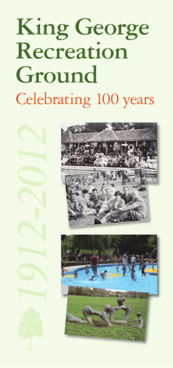 King George Recreation Ground leaflet