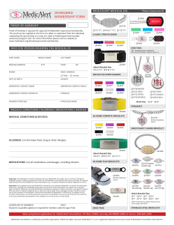 enrollment form. - MedicAlert Foundation