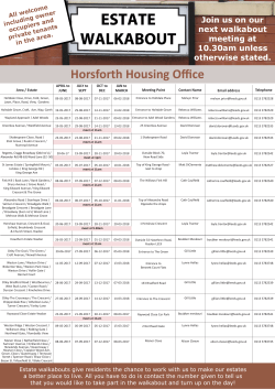 Horsforth estate walkabouts timetable