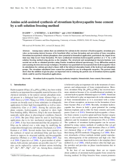Amino acid-assisted synthesis of strontium hydroxyapatite bone