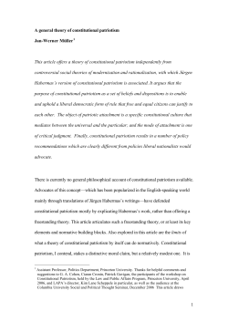 Constitutional Patriotism