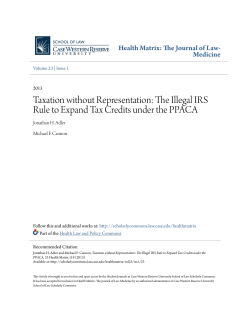 Taxation without Representation: The Illegal IRS Rule to Expand