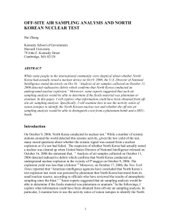 off-site air sampling analysis and north korean nuclear test