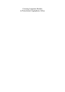 Crossing Linguistic Borders in Postcolonial Anglophone Africa