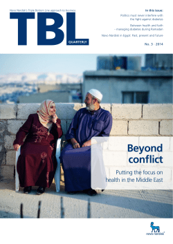 Beyond conflict - Novo Nordisk A/S