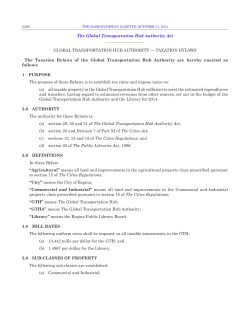 The Global Transportation Hub Authority Act GlobAl
