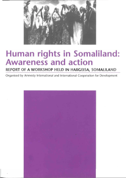 Human rights in Somaliland: Awareness and action