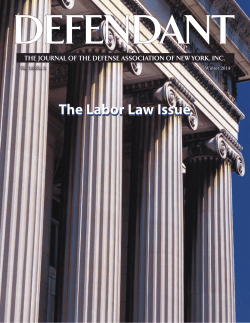 Defendant - Winter 2014 - Labor Law
