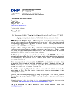 DNP Showcases DS820A&trade; Flagship 8-Inch Dye