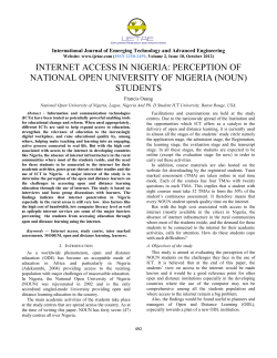 perception of national open university of nigeria