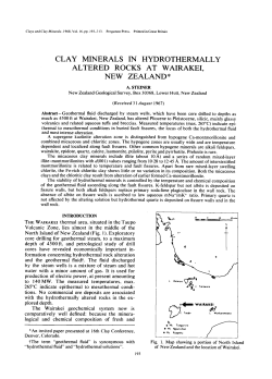 clay minerals in hydrothermally altered rocks at wairakei, new zealand