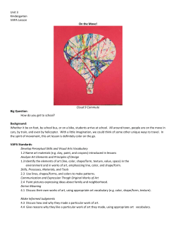 Unit 3 Kindergarten VAPA Lesson On the Move! Cloud 9 Commute