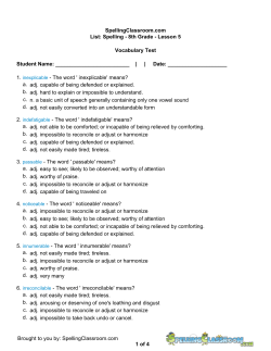 Spelling Classroom | Printable