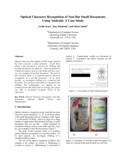 Optical Character Recognition of Non