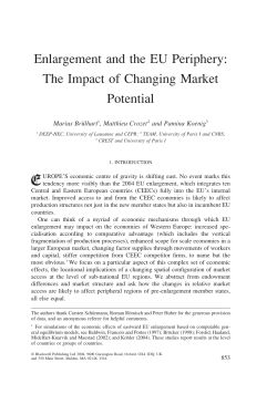 Enlargement and the EU Periphery: The Impact of Changing Market