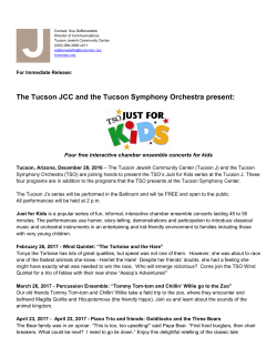 The Tucson JCC and the Tucson Symphony Orchestra present: