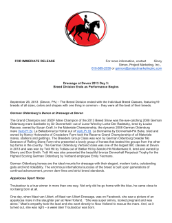 FOR IMMEDIATE RELEASE For more information, contact Ginny