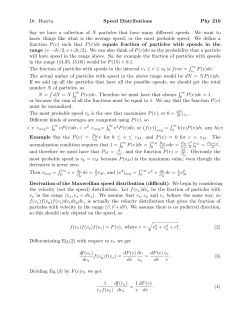 handout on speed distribution