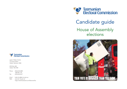 House of Assembly - Tasmanian Electoral Commission