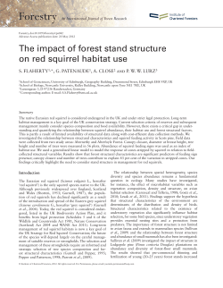 The impact of forest stand structure on red squirrel habitat use