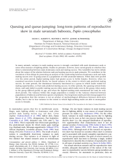Queuing and queue-jumping: long-term patterns of reproductive