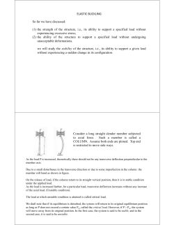 Elastic Buckling of Columns