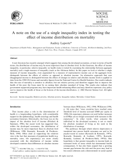 A note on the use of a single inequality index in testing