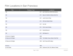 Film Locations in San Francisco