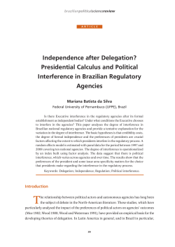 independence after Delegation? - Brazilian Political Science Review
