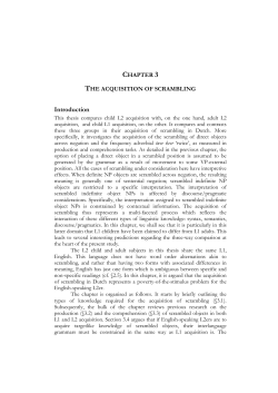 Chapter 3: The acquisition of scrambling