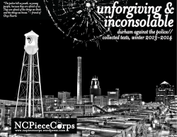 Unforgiving and Inconsolable - NC Piece Corps