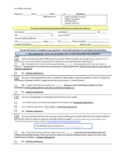 Economic Hardship &frasl; Unemployment Deferment or Forbearance