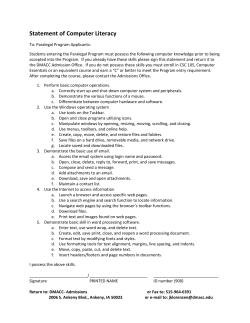 Computer Literacy Statement