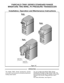 T8000 P/I Pressure Transducer - Fairchild Industrial Products