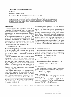 When do Projections Commute?