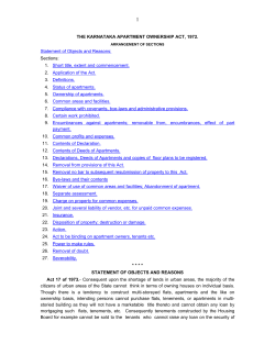 THE KARNATAKA APARTMENT OWNERSHIP ACT, 1972