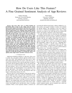 How Do Users Like this Feature? A Fine Grained Sentiment Analysis