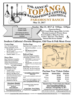 Topanga Banjo-Fiddle Contest 2014 Flyer