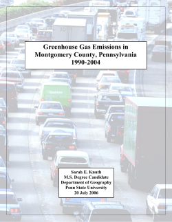 Greenhouse Gas Emissions in Montgomery County, Pennsylvania