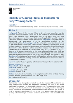 Inability of Gearing-Ratio as Predictor for Early Warning Systems