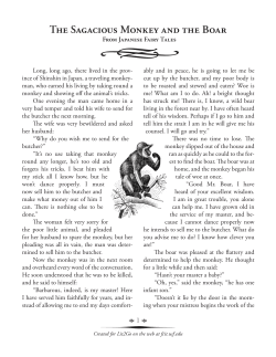 The Sagacious Monkey and the Boar