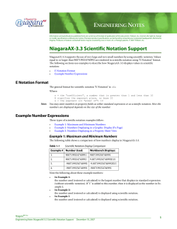 NiagaraAX Scientific Notation