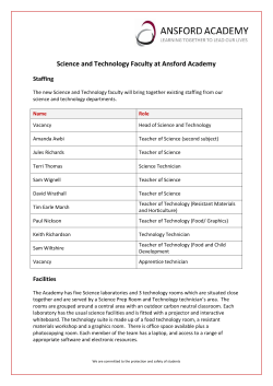 Science and Technology Faculty at Ansford Academy