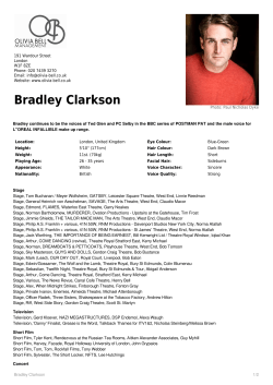 Bradley Clarkson - Olivia Bell Management