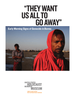 Early Warning Signs of Genocide in Burma
