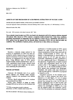 Acid-phenol extraction. In the standard proce-
