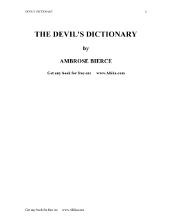 The Devil`s Dictionary - Hermetics Resource Site