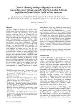 Genetic diversity and spatial genetic structure in populations of