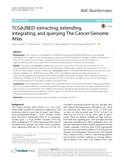 TCGA2BED: extracting, extending, integrating