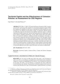 Territorial Capital and the Effectiveness of Cohesion Policies: an